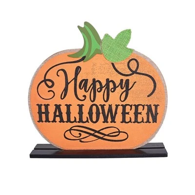 Happy Halloween Kabewa -Alamar saman tebur ɗin Siffar Itace